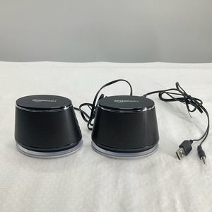 Amazon Basics USB Plug-n-Play Computer Speakers for PC or Laptop